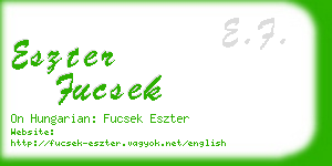 eszter fucsek business card